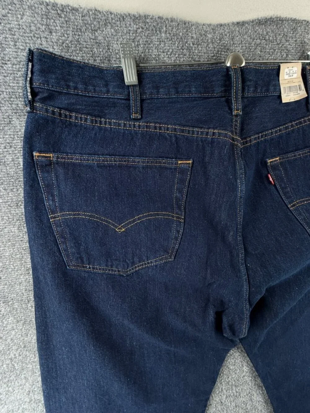NWT Levis 501 Jeans Men 4232 Straight Leg Button Fly Dark Wash Classic Red Tab